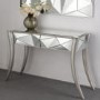 Venice Geometric 2 Drawer Mirrored Console Table