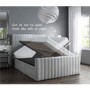 GRADE A2 - Khloe King Size Side Ottoman Bed in Silver Grey Velvet