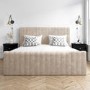 GRADE A1 - Beige Super King Size Ottoman Bed - Khloe