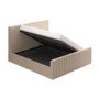 Side Opening Beige Velvet Super King Ottoman Bed - Khloe