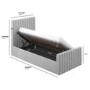 GRADE A1 - Grey Velvet Single Side-Lift Ottoman Bed - Khloe