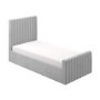 GRADE A1 - Grey Velvet Single Side-Lift Ottoman Bed - Khloe