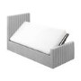 Grey Velvet Single Side-Lift Ottoman Bed - Khloe