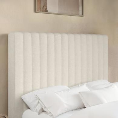 GRADE A1 - Cream Fabric Double Side-Lift Ottoman Bed - Khloe