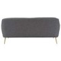 GRADE A1 - Curved Back 2 Seater Sofa in Grey Woven Fabric - Kiko