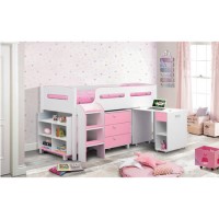 Julian Bowen Kimbo Pink Cabin Bed with Pull Out Desk Julian Bowen Kimbo Pink Cabin Bed with Pull Out Desk