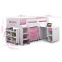 Julian Bowen Kimbo Pink Cabin Bed with Pull Out Desk