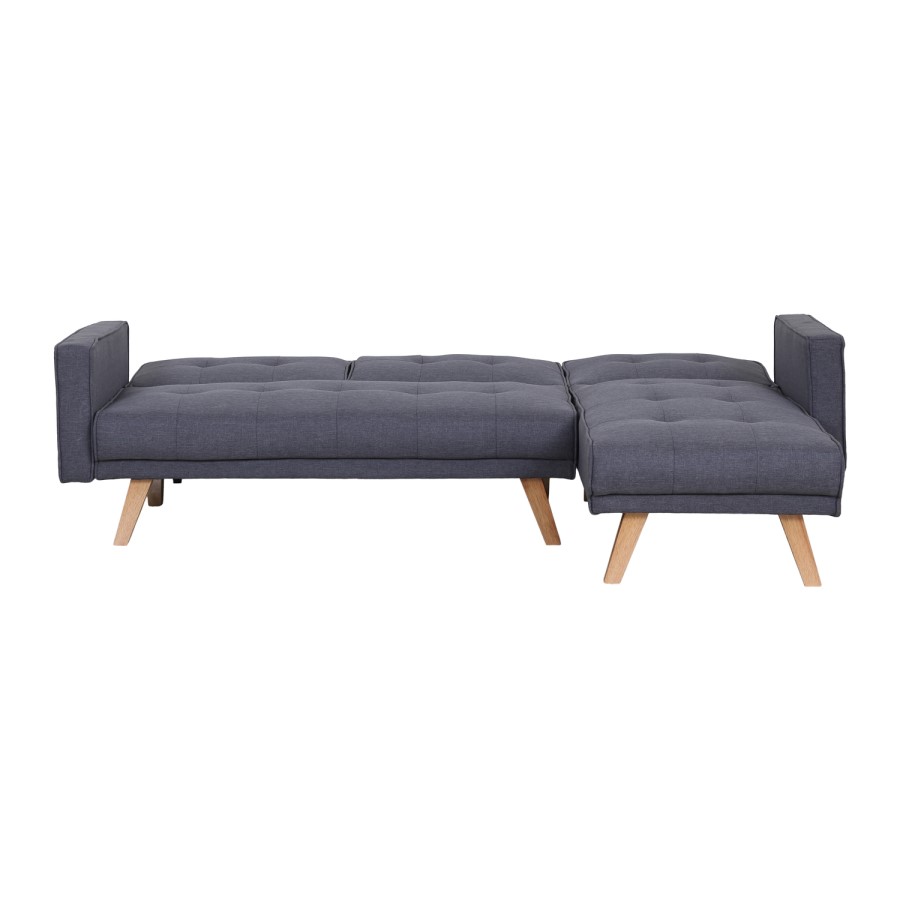 GRADE A1 - Kitson Grey Corner Sleeper Sofa Bed in Fabric 