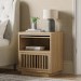 Oak Bedside Table with Drawer and Pull-Out Shelf - Kiyomi