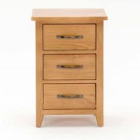 Wilkinson Furniture Klara 3 Drawer Bedside Table in Oak
