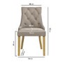 GRADE A1 - Kaylee Mink Velvet Dining Chairs with Oak Legs - Set of 2