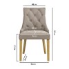 GRADE A1 - Kaylee Mink Velvet Dining Chairs with Oak Legs - Set of 2