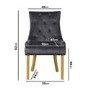 Kaylee Grey Velvet Dining Chairs with Oak Legs- Set of 2
