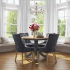 GRADE A1 - Kaylee Luxury Pair of Velvet Dining Chairs Charcoal Grey with Oak Legs