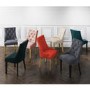 GRADE A2 - Kaylee Grey Velvet Dining Chairs with Oak Legs- Set of 2