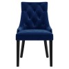 GRADE A1 - Set of 2 Navy Velvet Dining Chairs - Kaylee