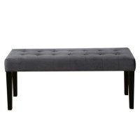 Grey Velvet Dining Bench - Seats 2 - Kaylee