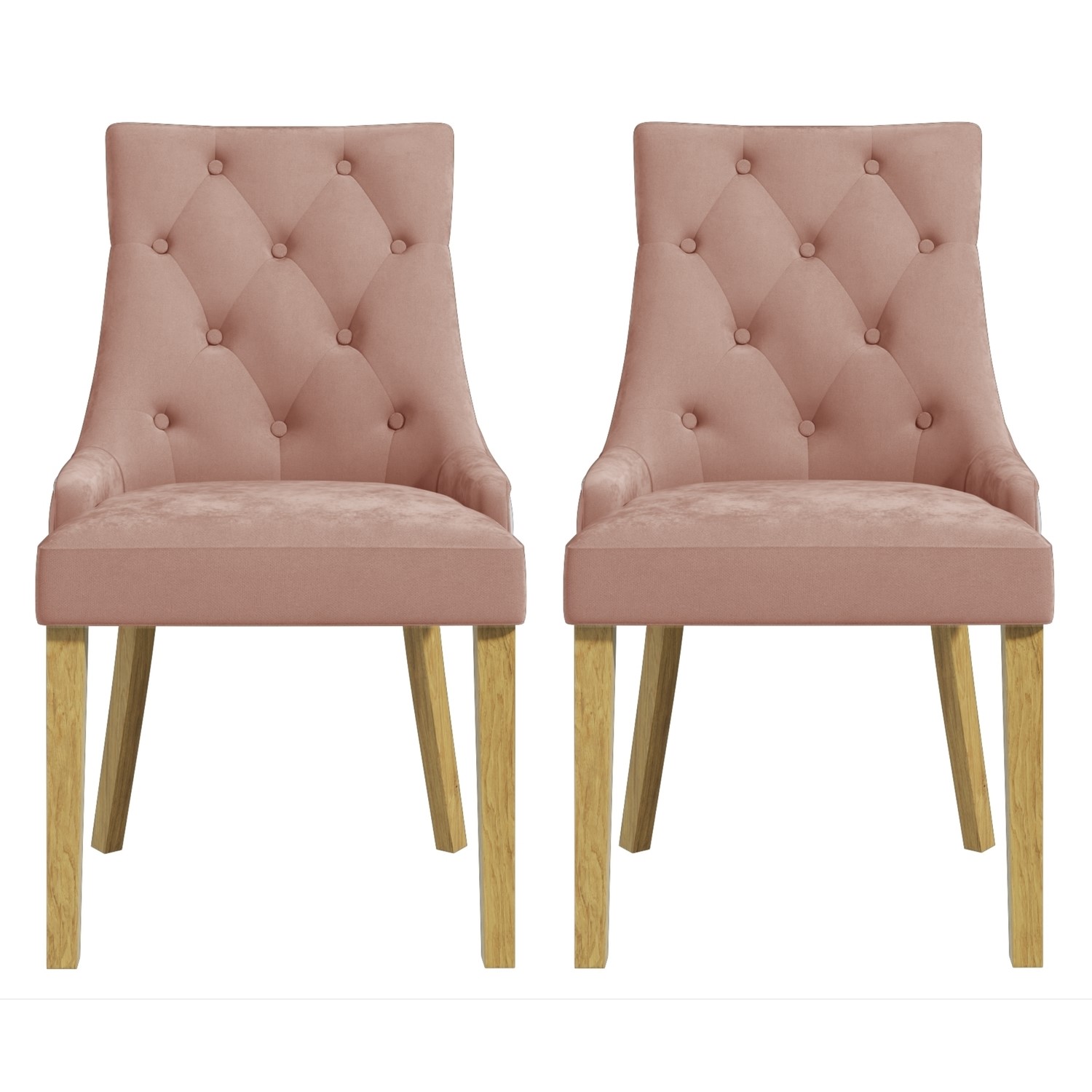 Kaylee Pink Velvet Dining Chairs With, Pink Leather Dining Chairs