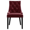Set of 2 Red Velvet Dining Chairs - Kaylee