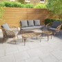 5 Seater Rattan Garden Sofa Set - Como