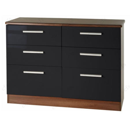 Welcome Furniture Knightsbridge High Gloss 6 Drawer Chest ...