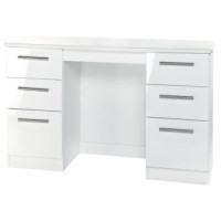 Knightsbridge High Gloss Large Dressing Table in White