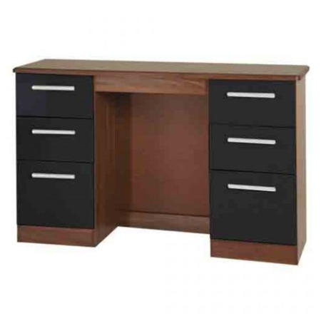Knightsbridge High Gloss Large Dressing Table in Black