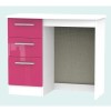 Hatherley High Gloss Small Dressing Table in White and Pink