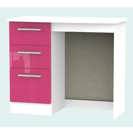 Hatherley High Gloss Small Dressing Table In White And