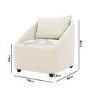 Cream Fabric Armchair - Kenko