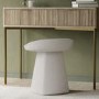 Off-white Textured Fabric Swivel Stool - Koda