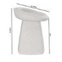 Off-white Textured Fabric Swivel Stool - Koda