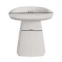 Off-white Textured Fabric Swivel Stool - Koda