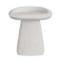 Off-white Textured Fabric Swivel Stool - Koda
