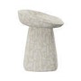 Cream Patterned Fabric Swivel Stool - Koda
