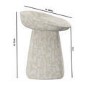 Cream Patterned Fabric Swivel Stool - Koda