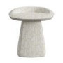 Cream Patterned Fabric Swivel Stool - Koda