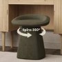 Green Chenille Swivel Stool - Koda