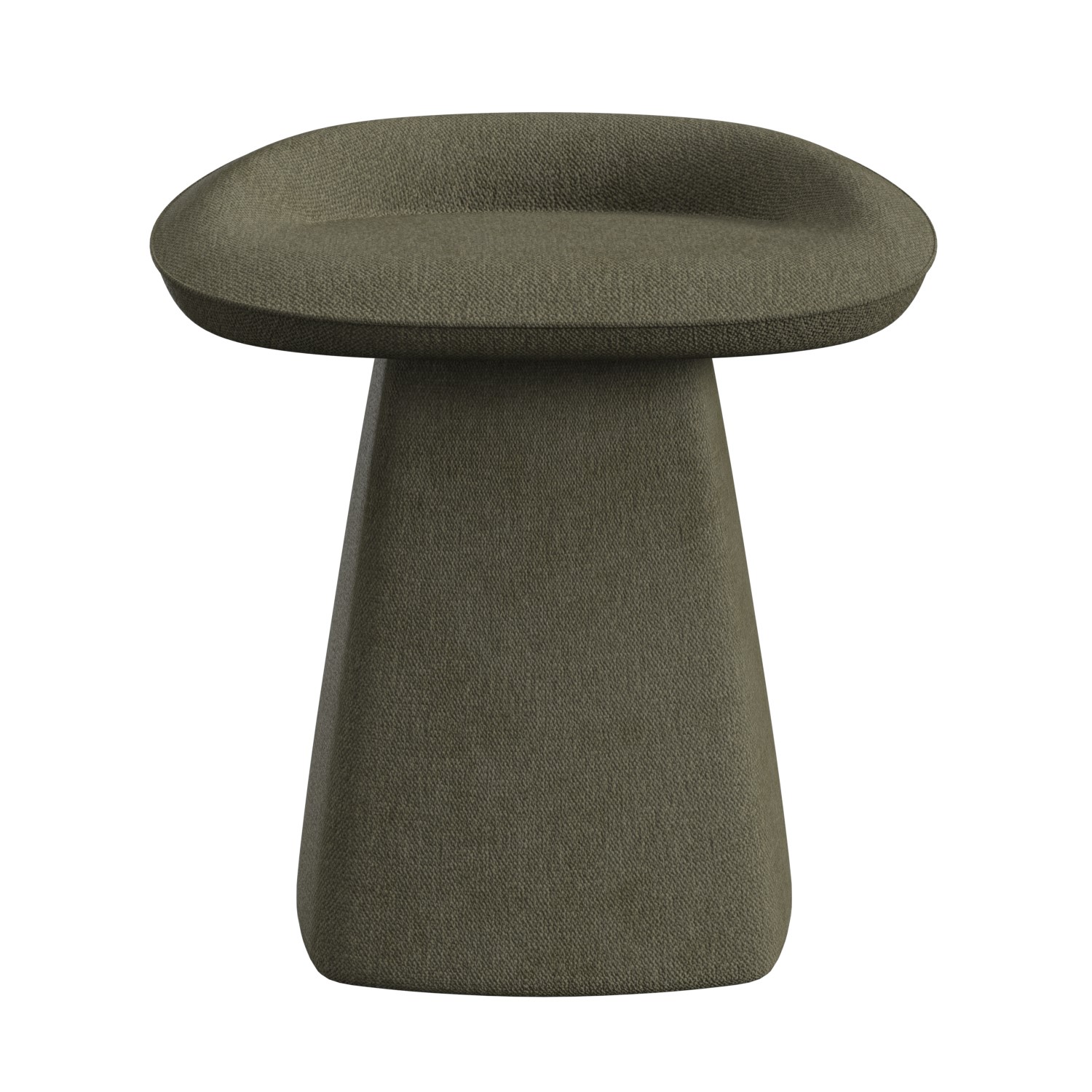 dressing table stool green Ottoman For Bedroom/Living Room, Round Decorative Stool For Dressing Table, Suede Green, Tapered Legs, Luxury Premium Top
