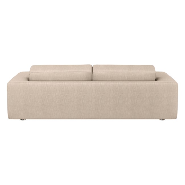 Beige 3 Seater Sofa in Woven Fabric - Kolt