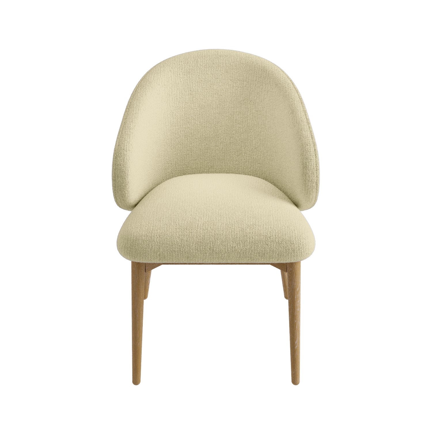 Cream Upholstered Curved Dining Chair With Limewash Solid Oak Exposed Cream Upholstered Curved Dining Chair With Limewash Solid Oak Exposed