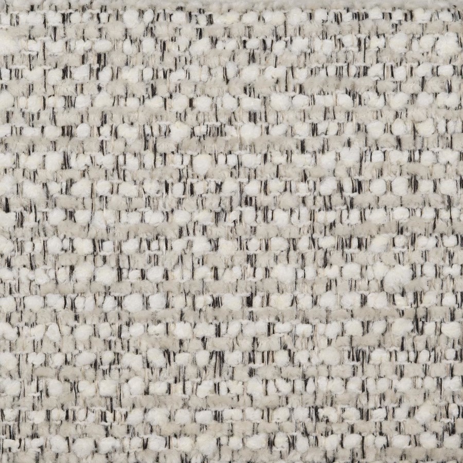 Large Black Oak Pebble Dining Table Set with 6 Cream and Black Upholstered Chairs - Seats 6 - Oscar