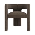 KRA002 Taupe Chenille Curved Dining Chair - Kirra