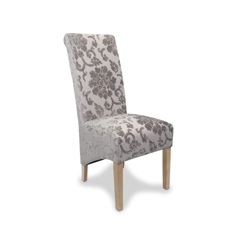 Krista Baroque Mink Pair of Dining Chairs