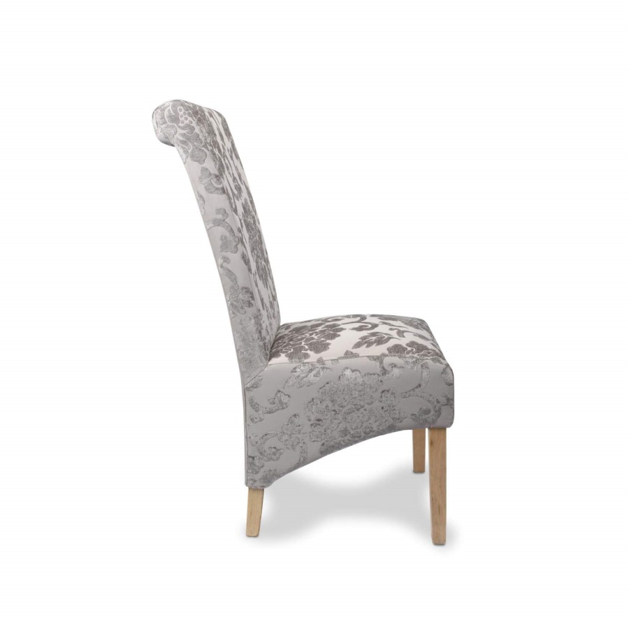 Krista Baroque Mink Pair of Dining Chairs
