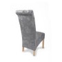 Hamden Fleur Antique Grey Fabric Pair of Dining Chairs