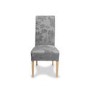 Hamden Fleur Antique Grey Fabric Pair of Dining Chairs