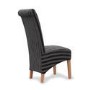 Hamden Pair of Charcoal Grey Velvet Stripe Dining Chairs