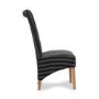 Hamden Pair of Charcoal Grey Velvet Stripe Dining Chairs