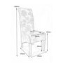 Hamden Pair of Charcoal Grey Velvet Stripe Dining Chairs